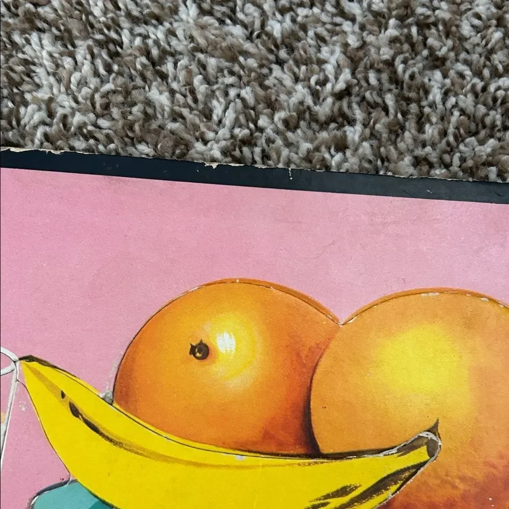 Vintage Whitman 50s Pink Healthy Breakfast Illustration Puzzle
